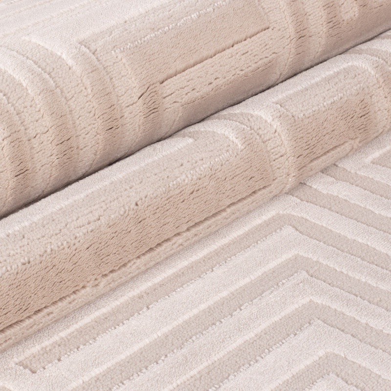 Teppich SAHARA 1114 Beige – Klare Linien, moderne Struktur