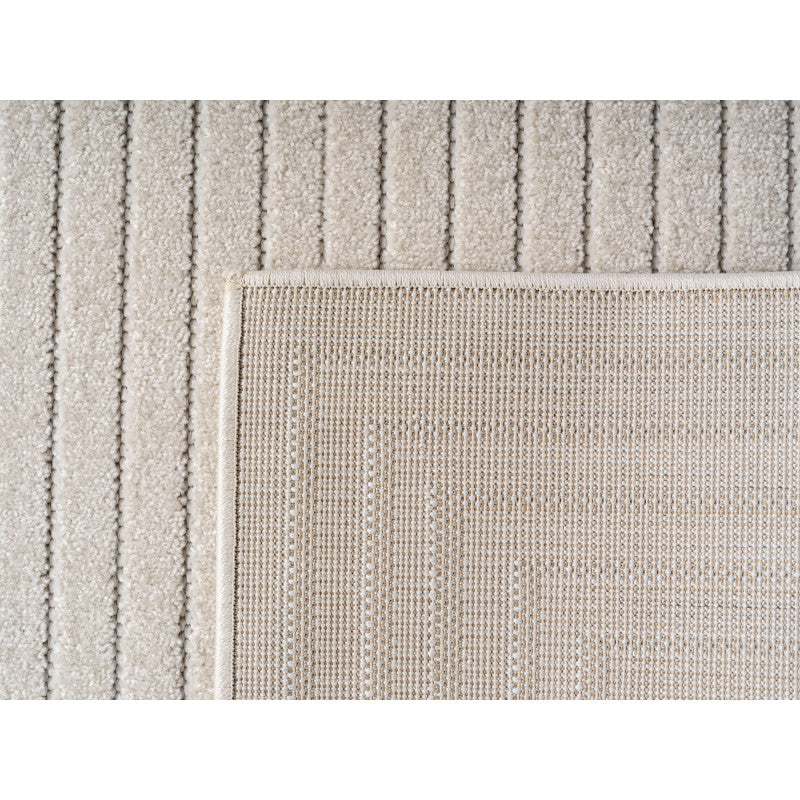 Teppich NOVA 1202 Creme – Moderner Indoor-Teppich mit elegantem Linien-Relief