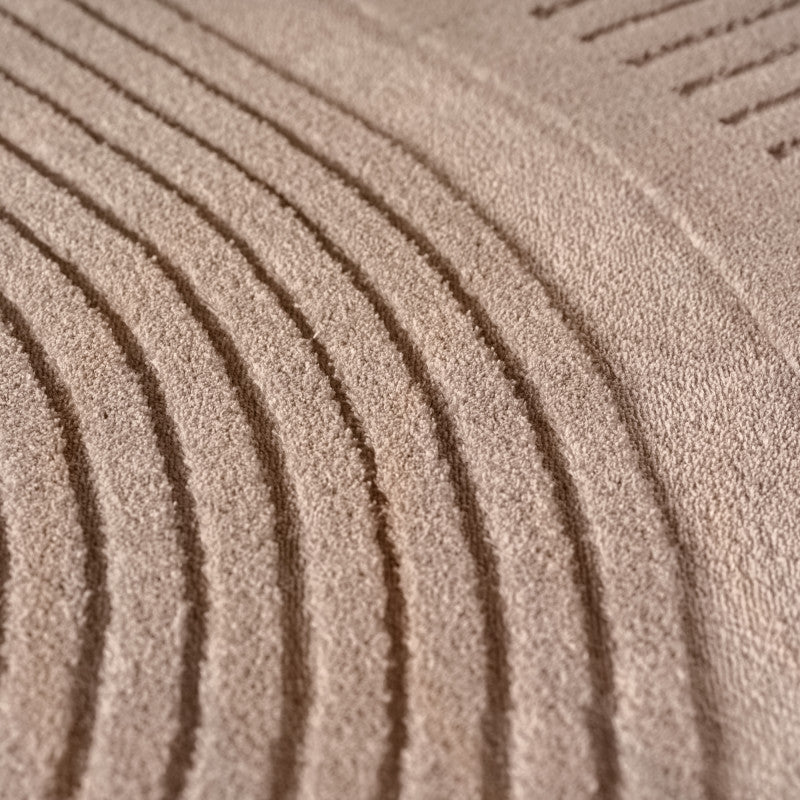 Teppich POMPEI 1612 Beige – Modernes Reliefdesign mit klarer Linienführung