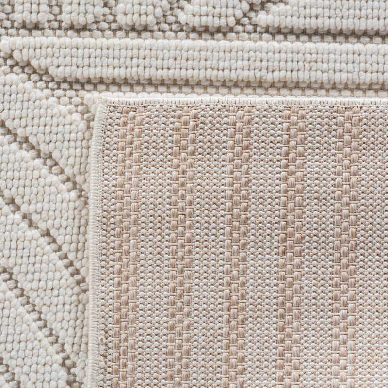 Teppich HELIX 2201 Cream – Modernes Reliefdesign mit fließender Linienstruktur