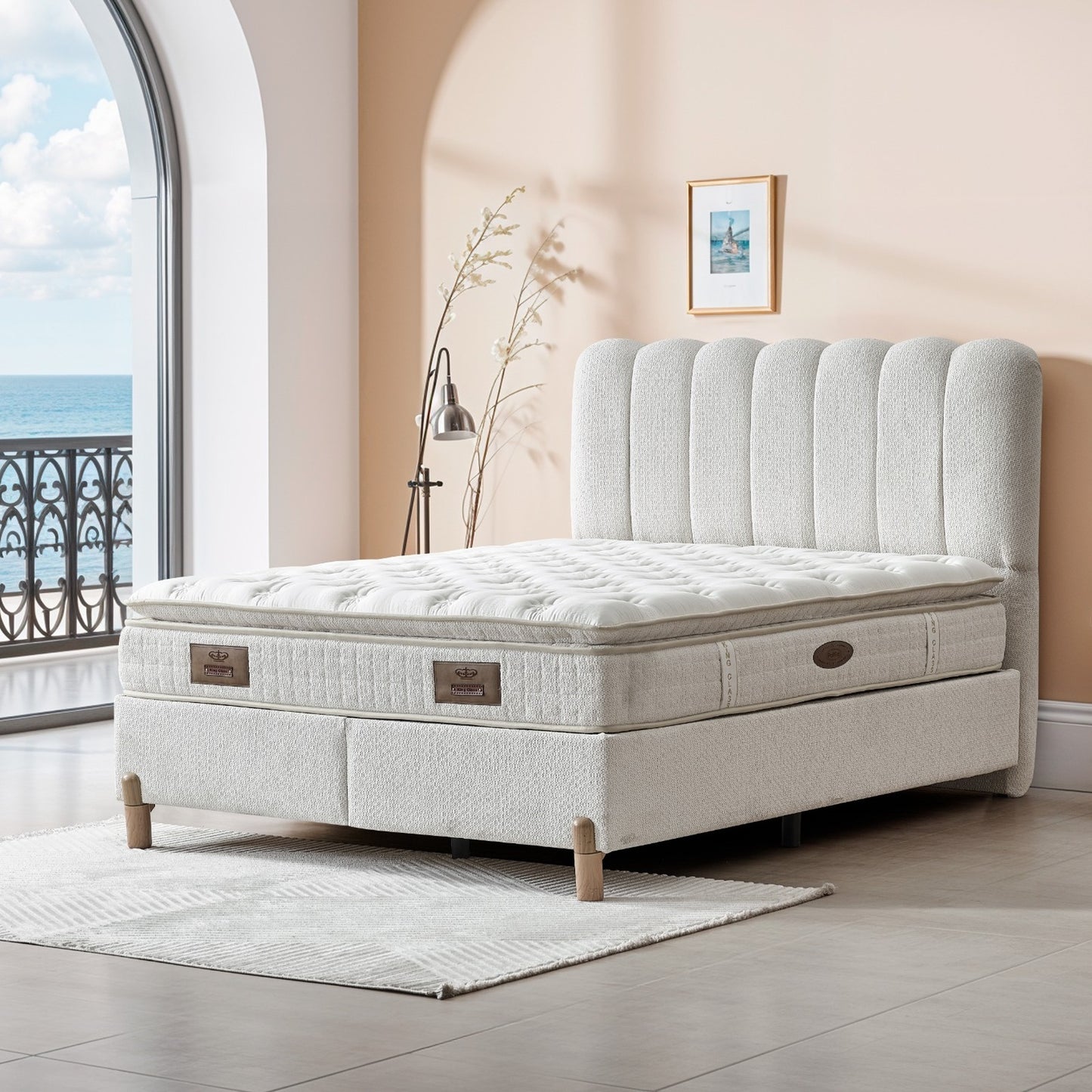 Boxspringbett Senna - Aufwachen in Leichtigkeit - Creme