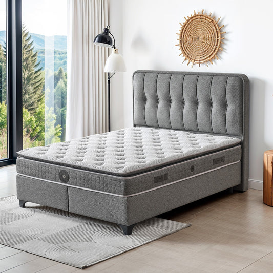 Boxspringbett Barcelona - Mehr Stil. Mehr Komfort. Mehr Barcelona - Grau