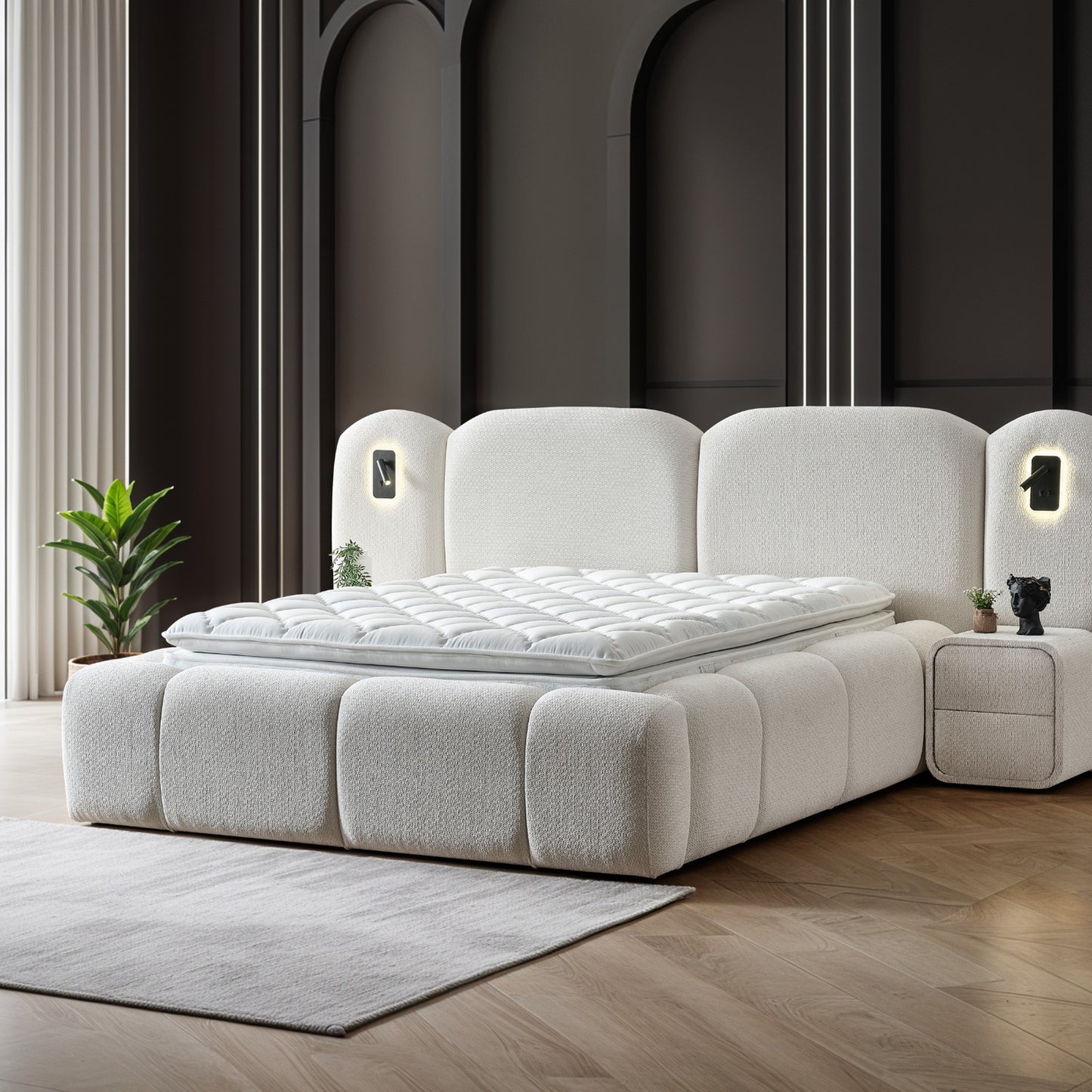 Boxspringbett Berlin - Design, das zur Ruhe kommt - Creme