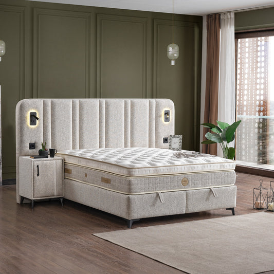 Boxspringbett Hugga - Geborgenheit neu definiert - Creme