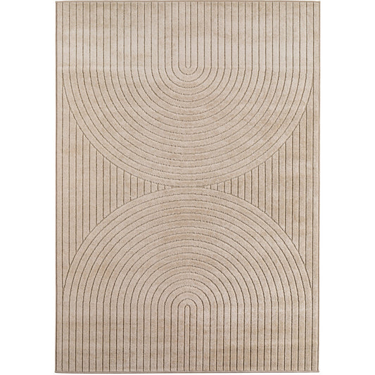 Teppich NOVA 1201 Beige – Moderner Indoor-Teppich mit elegantem Linien-Relief