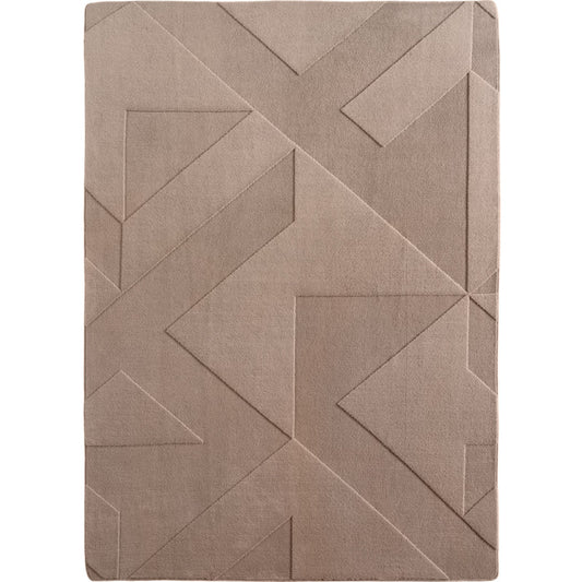 Teppich POMPEI 1613 Beige – Geometrisches Reliefdesign mit klarer Struktur