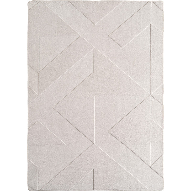 Teppich POMPEI 1613 Creme – Geometrisches Reliefdesign mit klarer Struktur