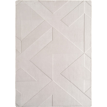 Teppich POMPEI 1613 Creme – Geometrisches Reliefdesign mit klarer Struktur