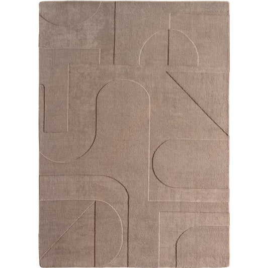 Teppich POMPEI 1614 Beige – Geometrische Formen in weicher Eleganz