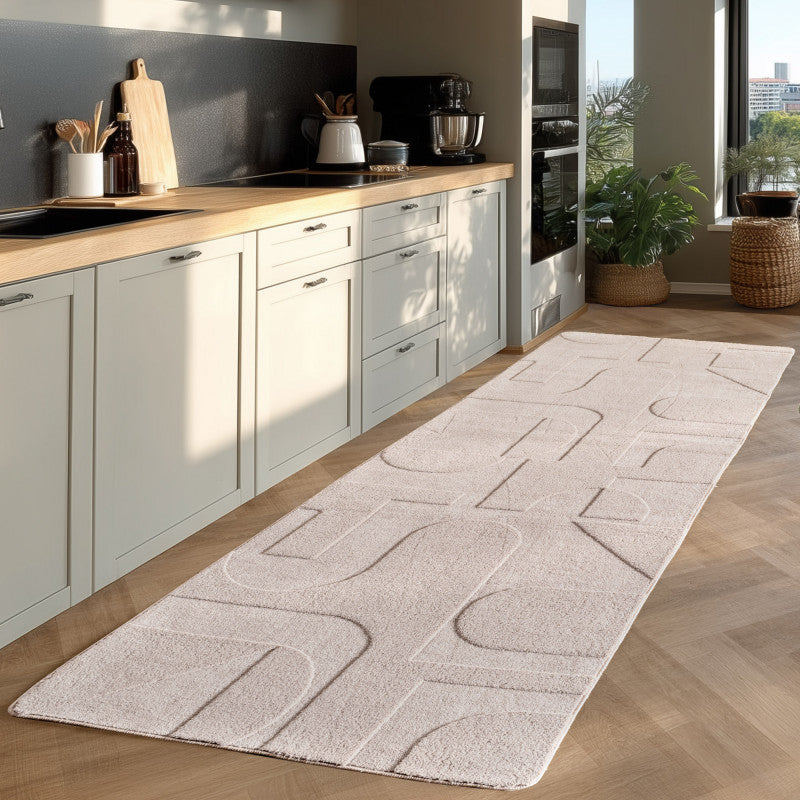 Teppich POMPEI 1614 Creme – Geometrische Formen in weicher Eleganz
