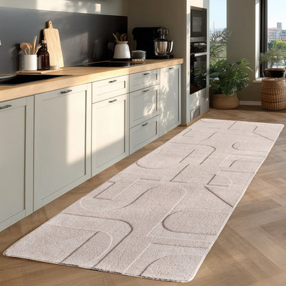 Teppich POMPEI 1614 Creme – Geometrische Formen in weicher Eleganz