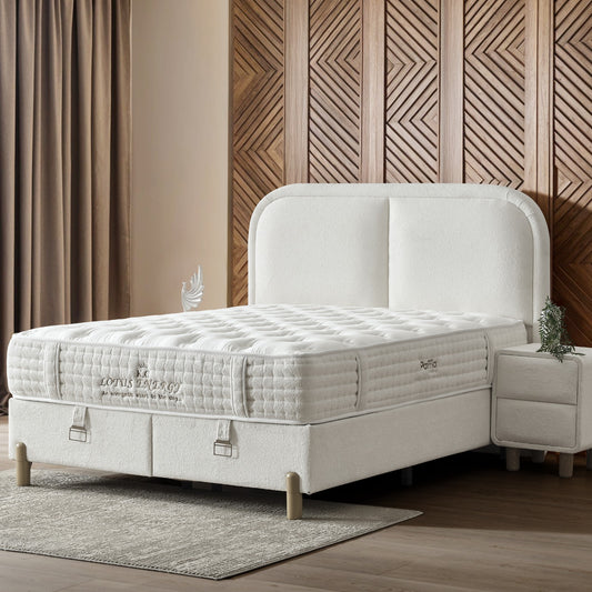 Boxspringbett Lotus Energy - Erholsamer Schlaf in seiner reinsten Form- Creme