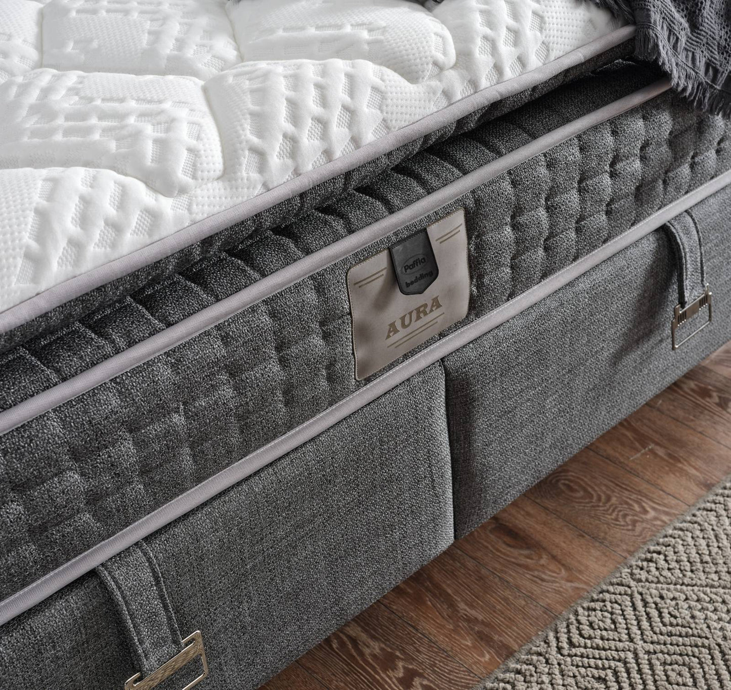 Boxspringbett Loft - Zeitloser Komfort im modernen Design - Grau