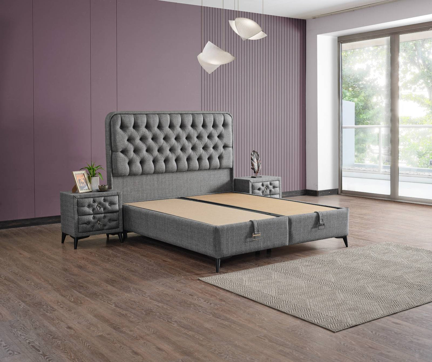 Boxspringbett Loft - Zeitloser Komfort im modernen Design - Grau