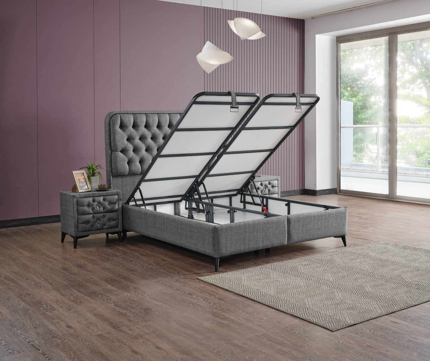 Boxspringbett Loft - Zeitloser Komfort im modernen Design - Grau
