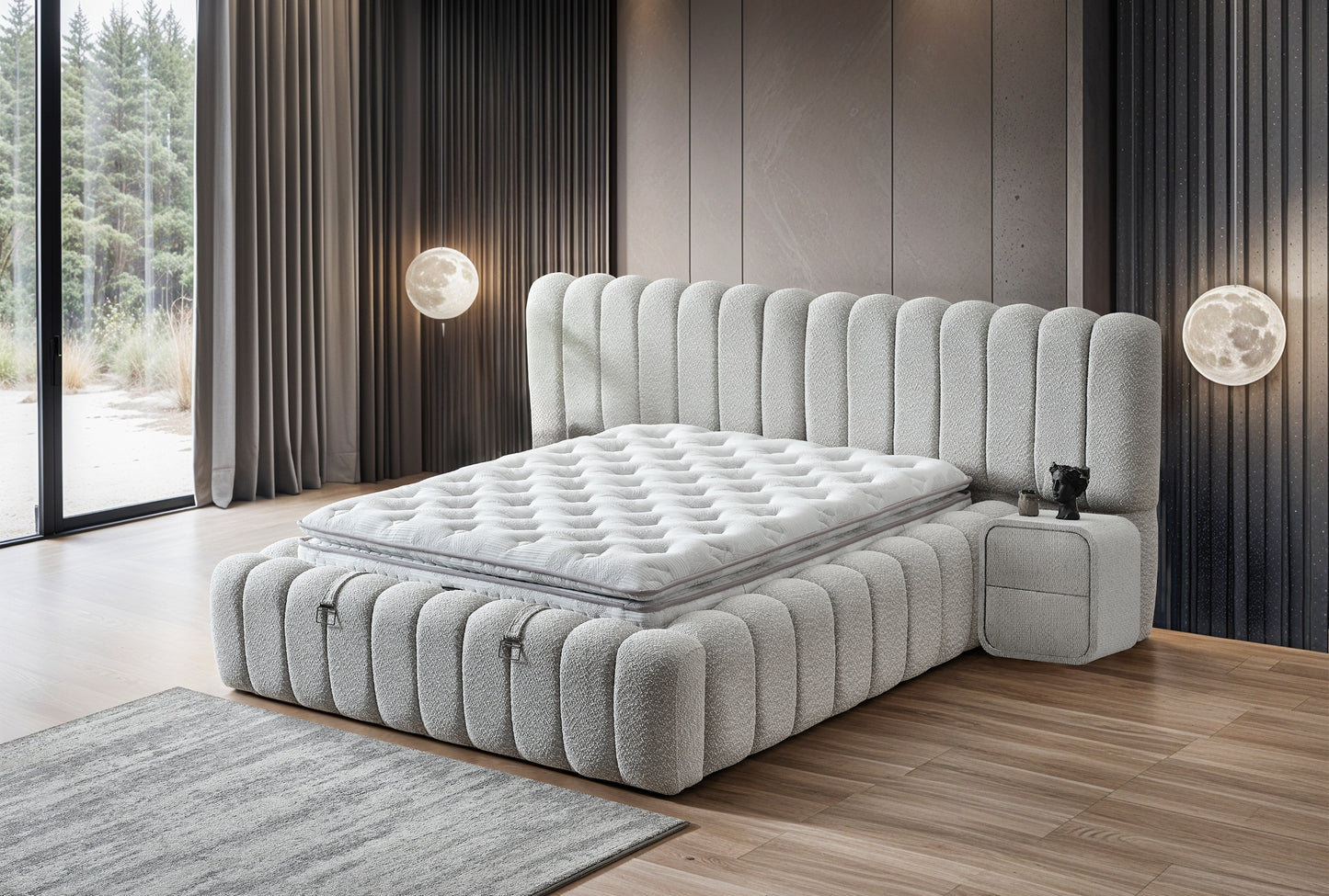 Boxspringbett Polo - Komfort, der dich umarmt - Creme-Beige