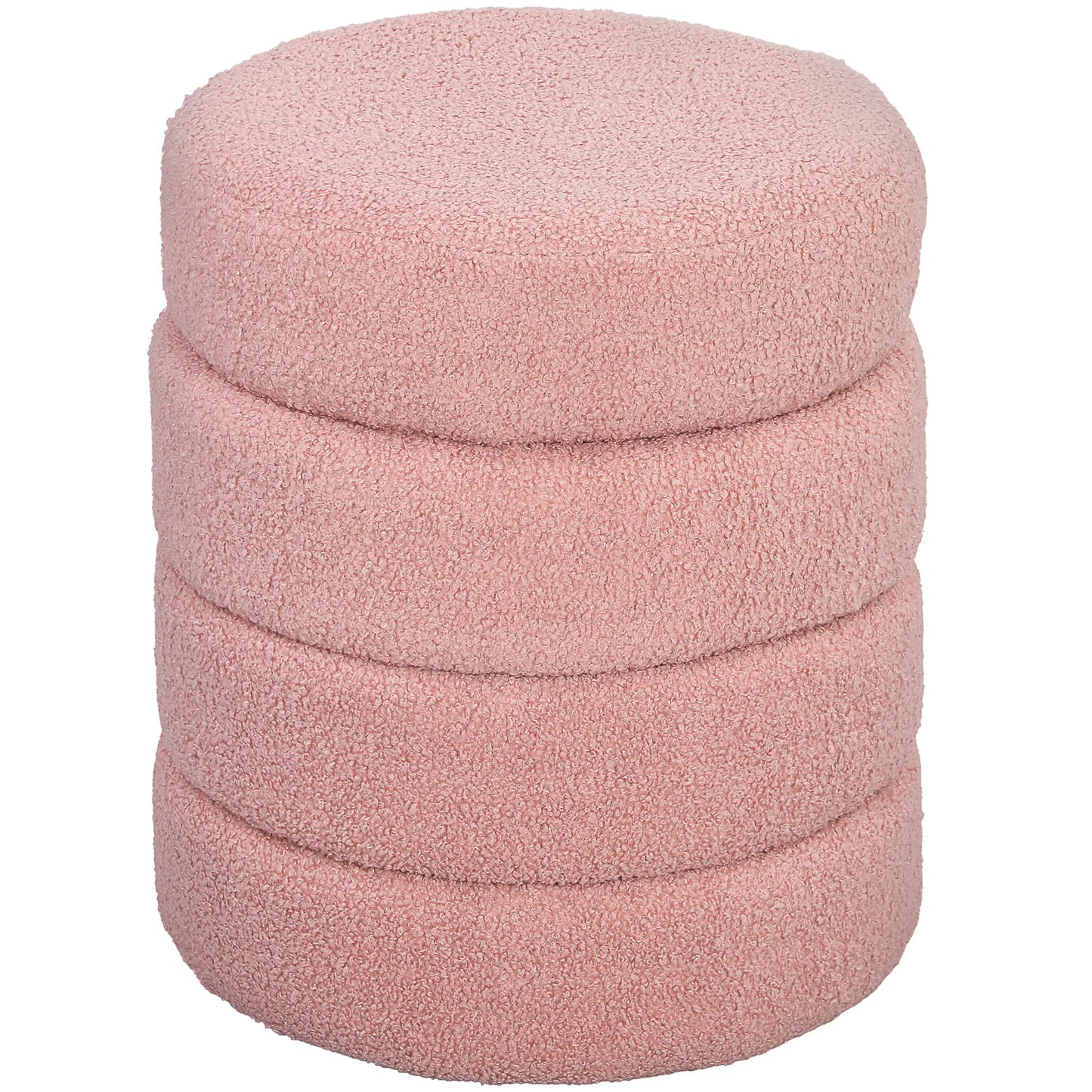TeddySoft Round Ottoman - Rosa