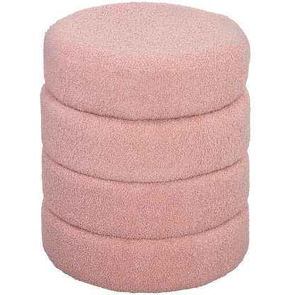 TeddySoft Round Ottoman - Rosa