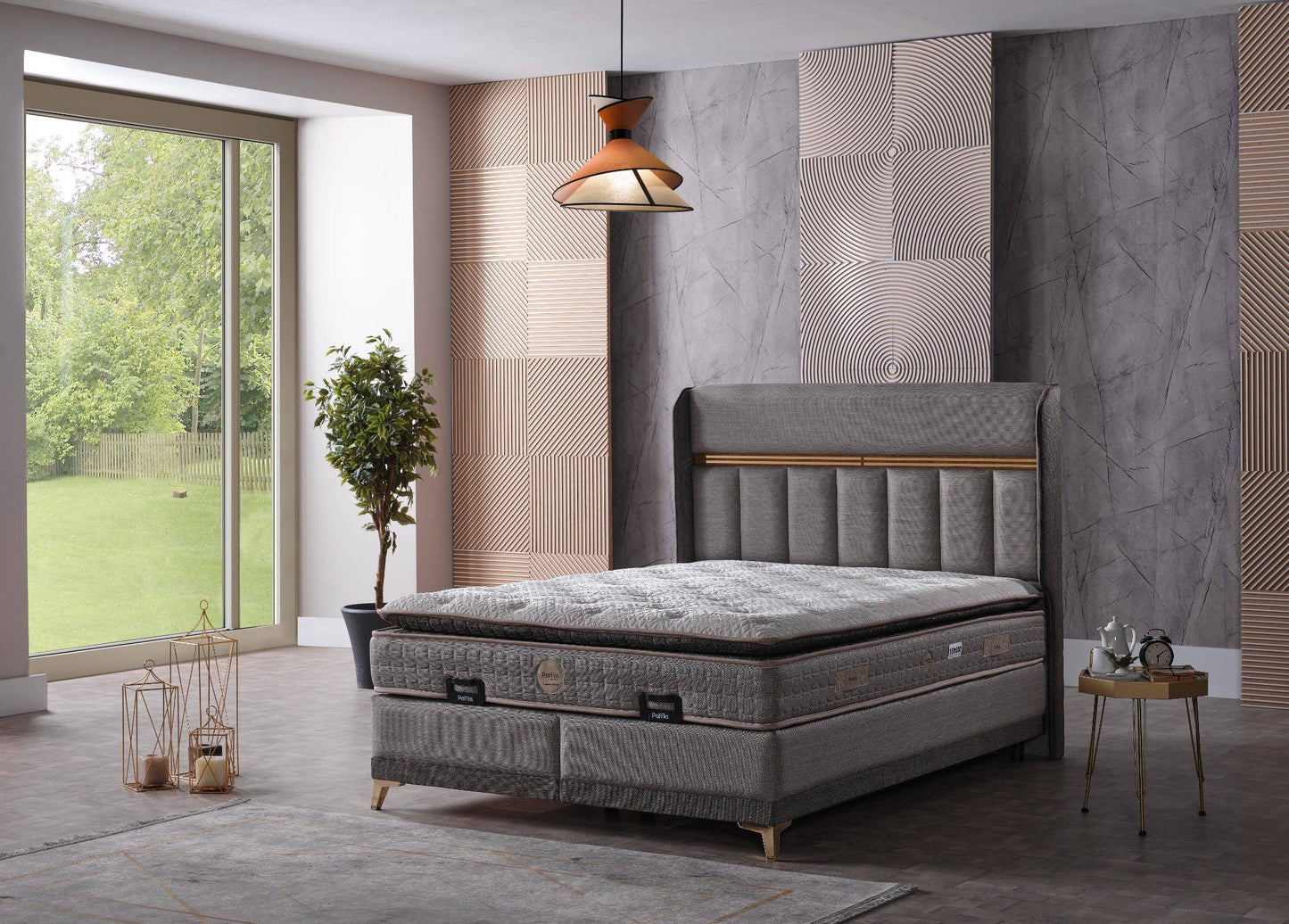 Boxspringbett Dolce - Eleganz trifft Komfort - Taupe Grau
