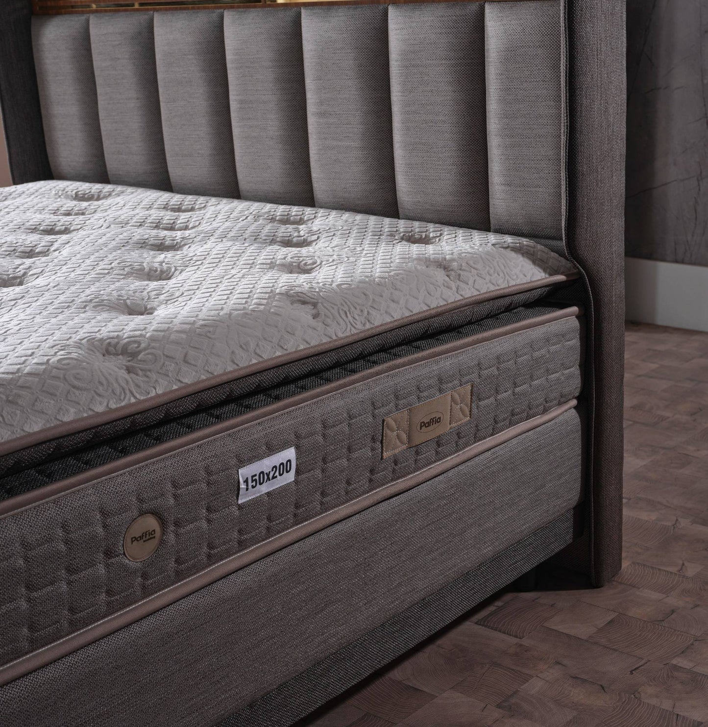 Boxspringbett Dolce - Eleganz trifft Komfort - Taupe Grau
