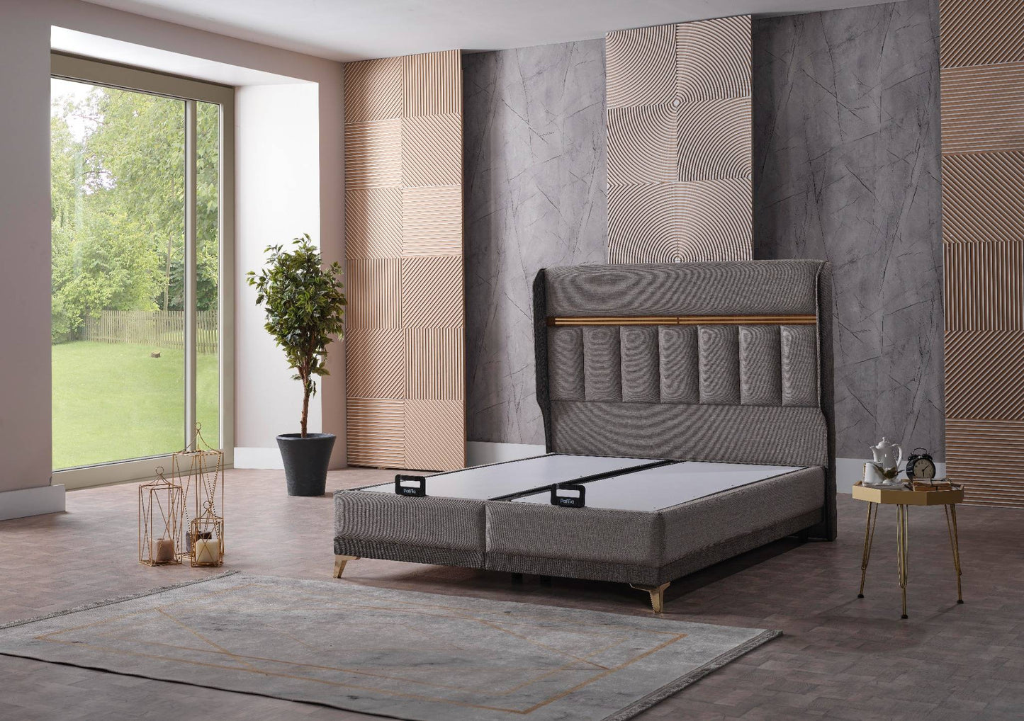 Boxspringbett Dolce - Eleganz trifft Komfort - Taupe Grau