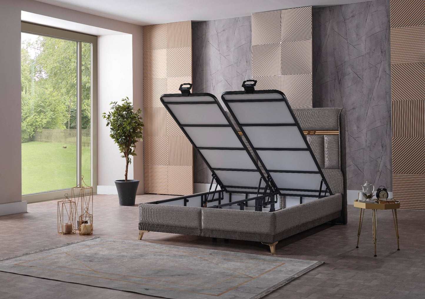 Boxspringbett Dolce - Eleganz trifft Komfort - Taupe Grau
