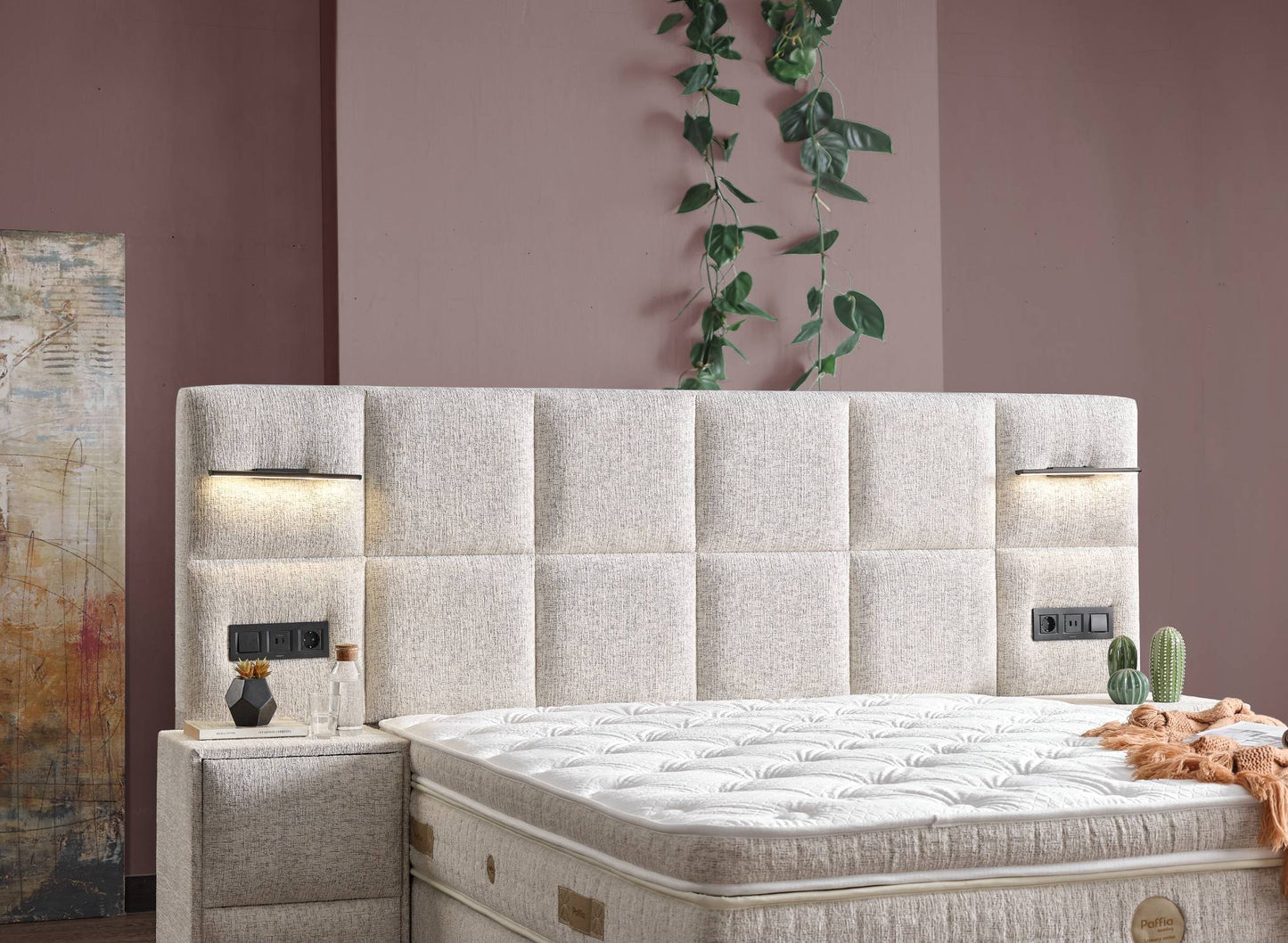 Boxspringbett Polaris - Zeitlose Eleganz trifft auf moderne Funktion - Creme