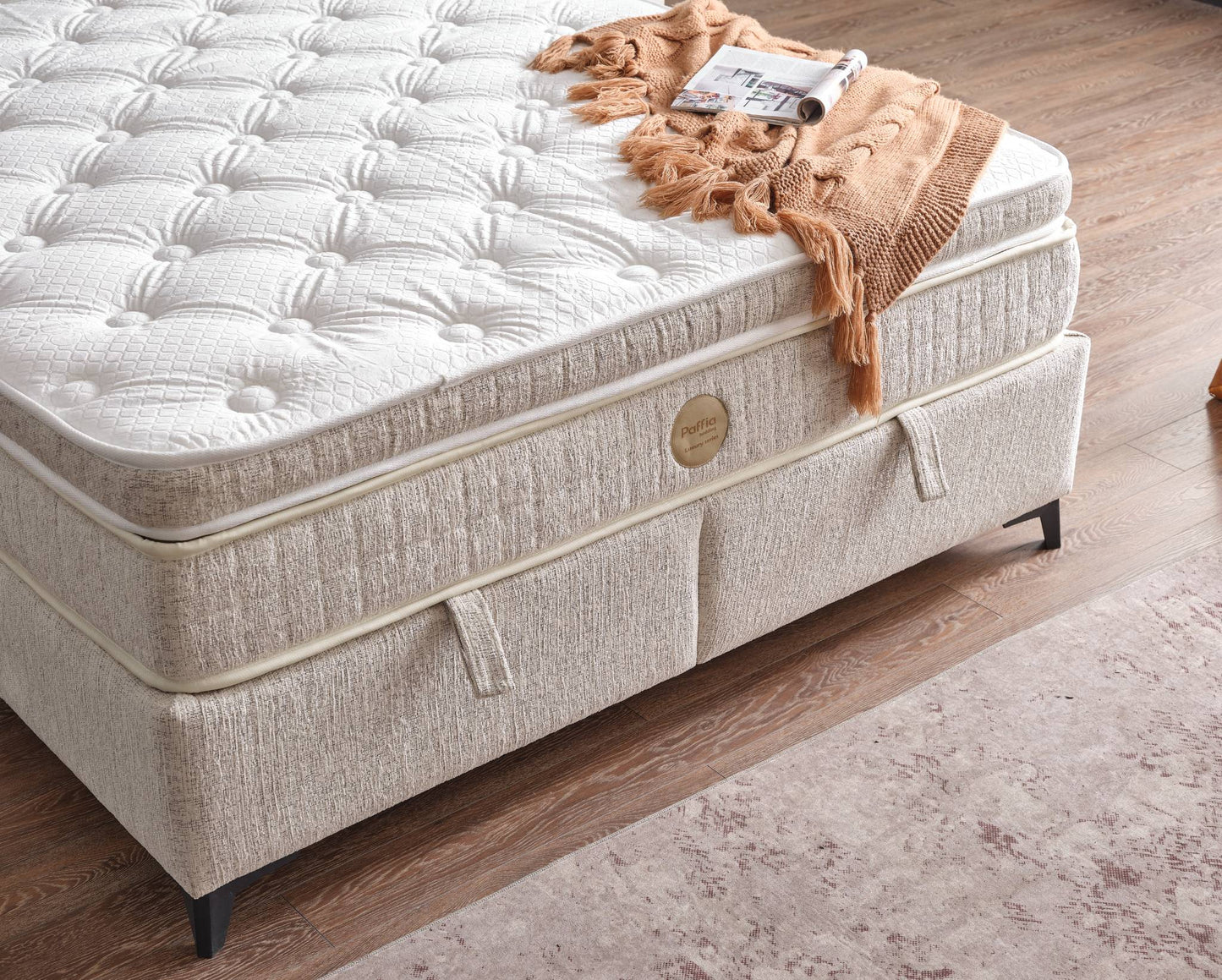 Boxspringbett Polaris - Zeitlose Eleganz trifft auf moderne Funktion - Creme