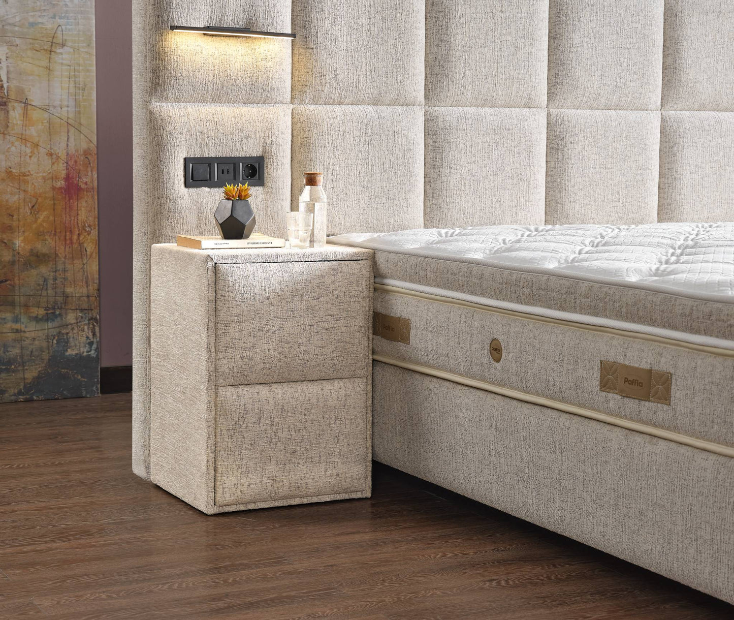Boxspringbett Polaris - Zeitlose Eleganz trifft auf moderne Funktion - Creme