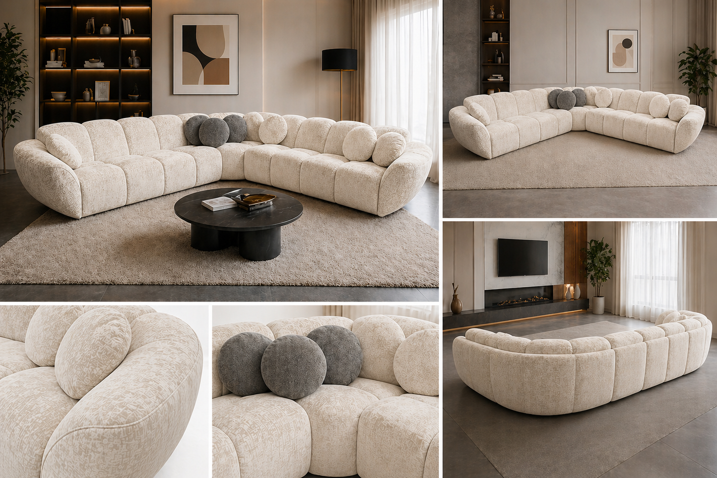 Ecksofa Carole - Creme