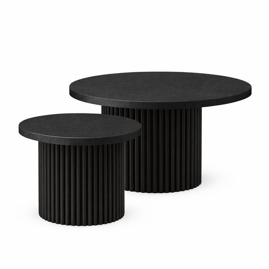 Couchtisch PICO 2er Set - Schwarz