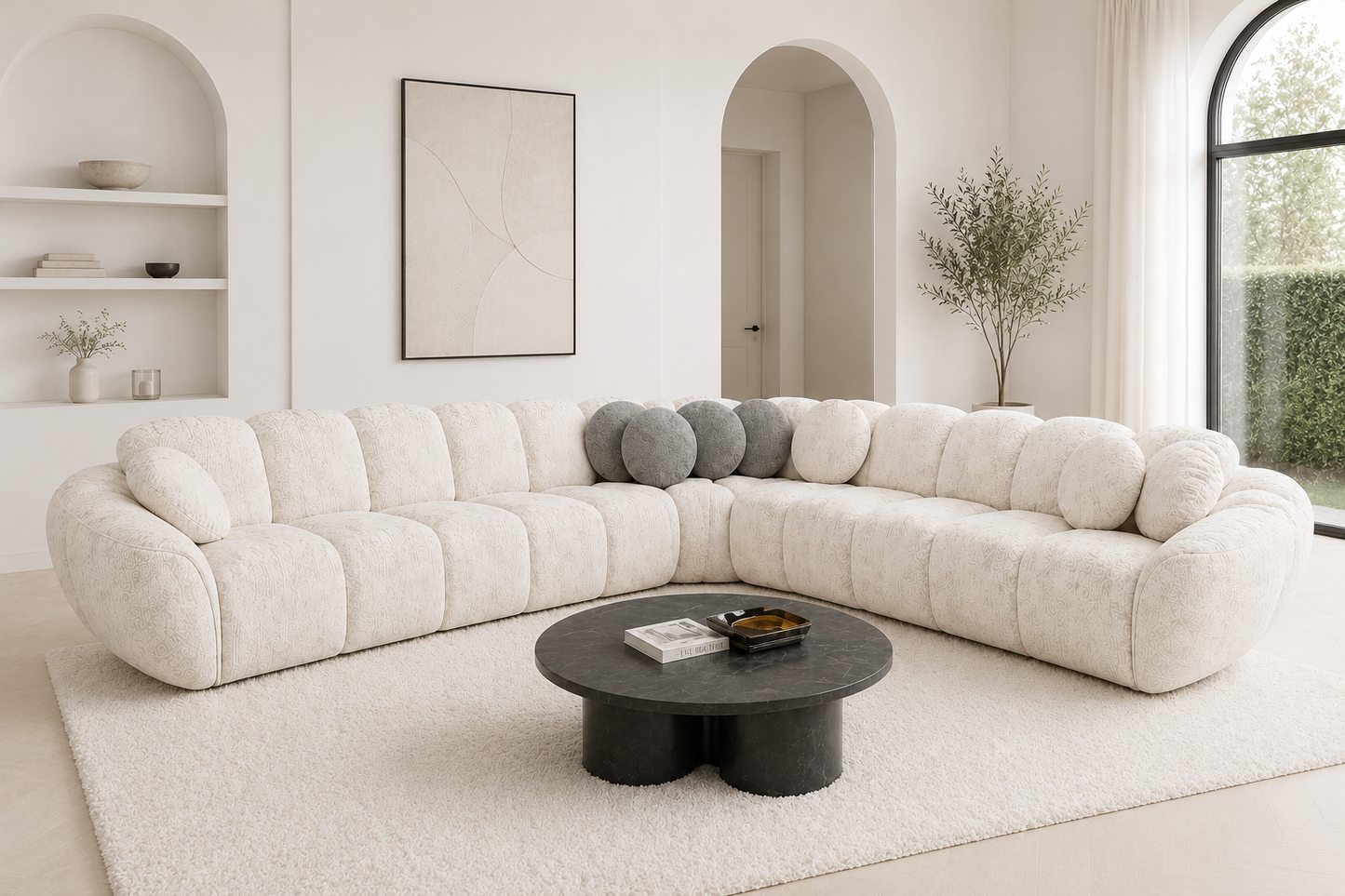 Ecksofa Carole - Creme
