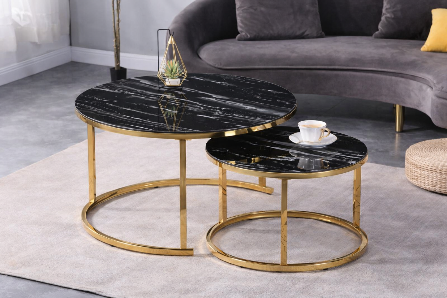 Couchtisch HILAL – Schwarz Marmor