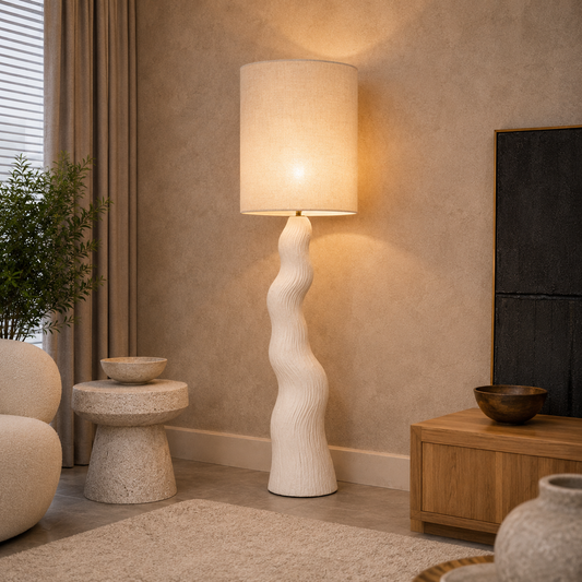 Stehlampe Bitola - Creme
