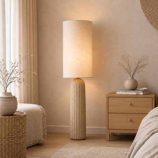 Stehlampe Mons - Beige