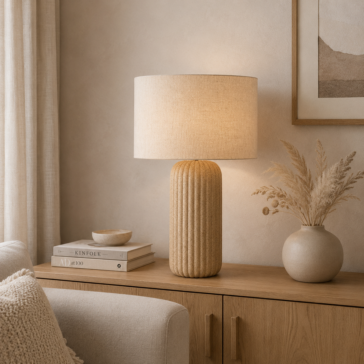 Tischlampe Mons - Beige