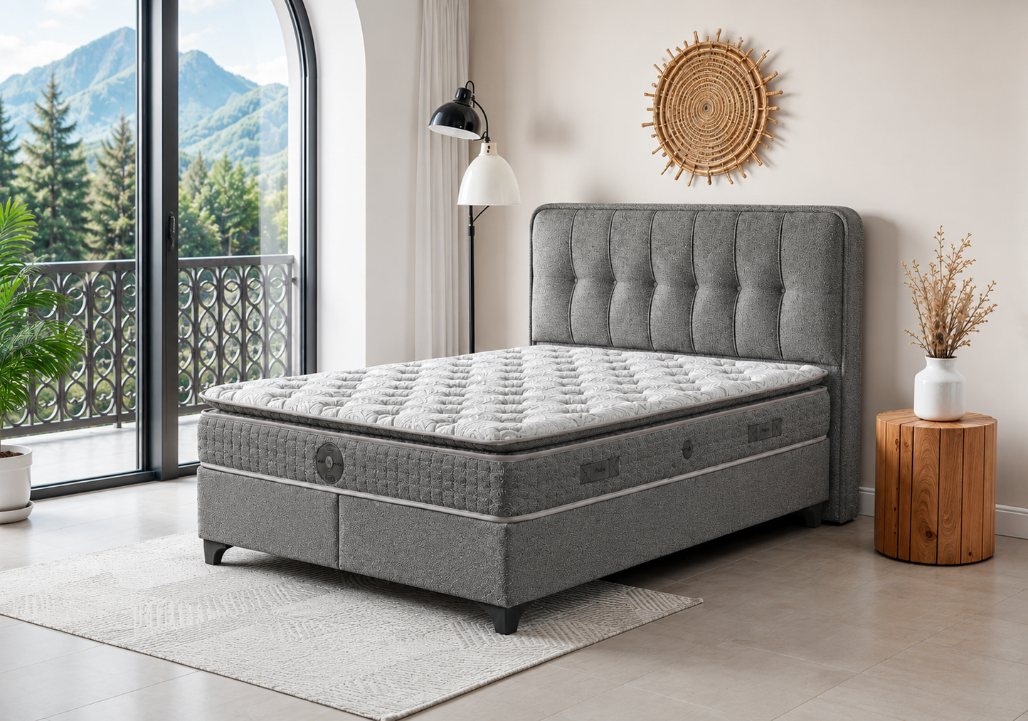 Boxspringbett Barcelona - Mehr Stil. Mehr Komfort. Mehr Barcelona - Grau