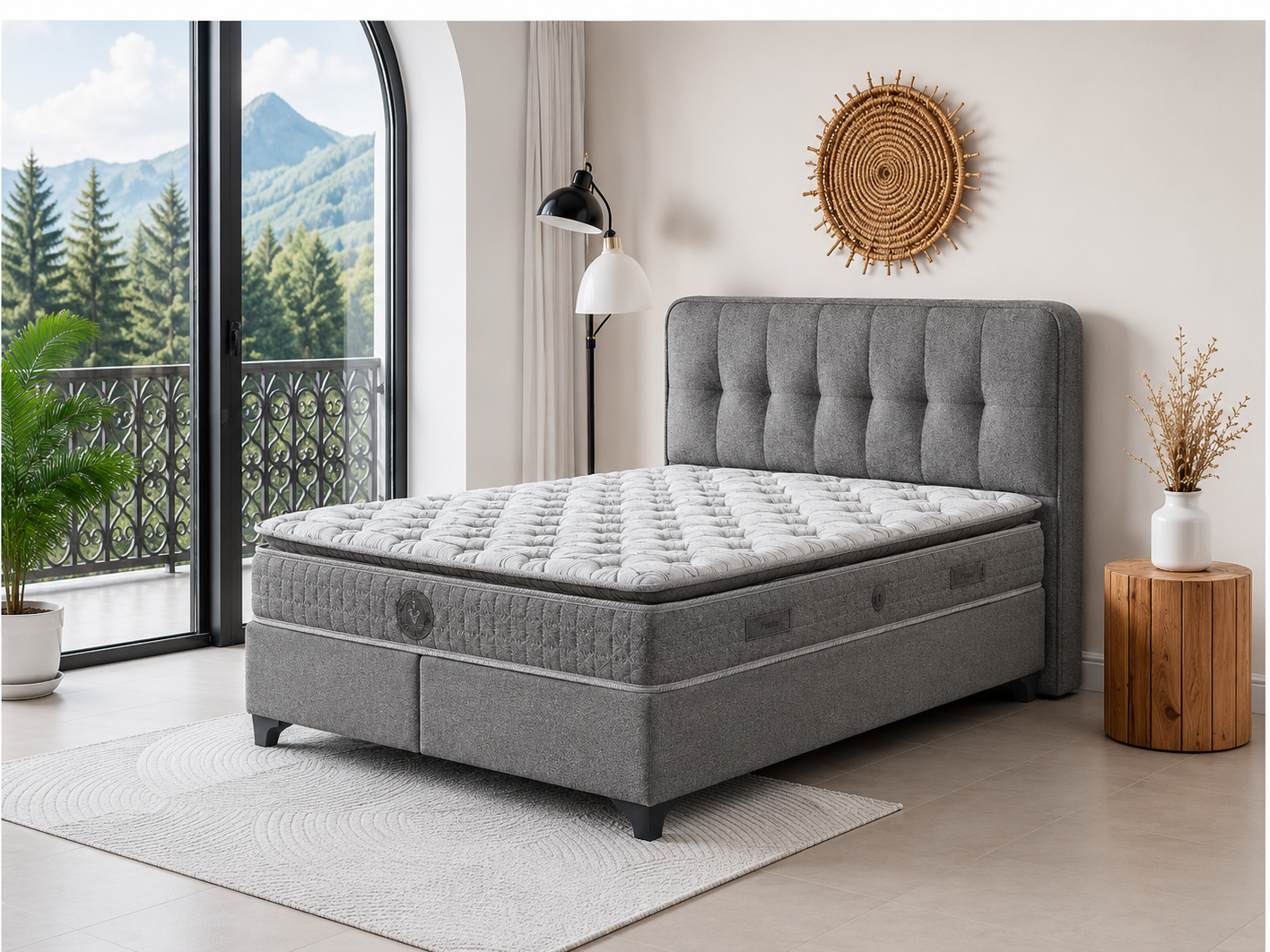 Boxspringbett Barcelona - Mehr Stil. Mehr Komfort. Mehr Barcelona - Grau
