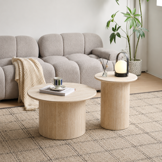 Couchtisch Mezica – Travertine (2er Set)