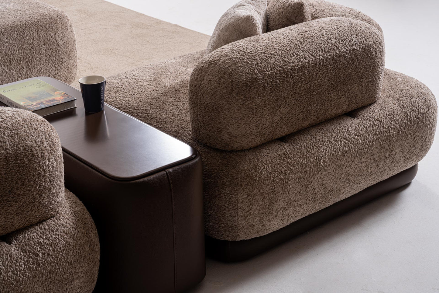 Ecksofa Scala - Creme/Taupe