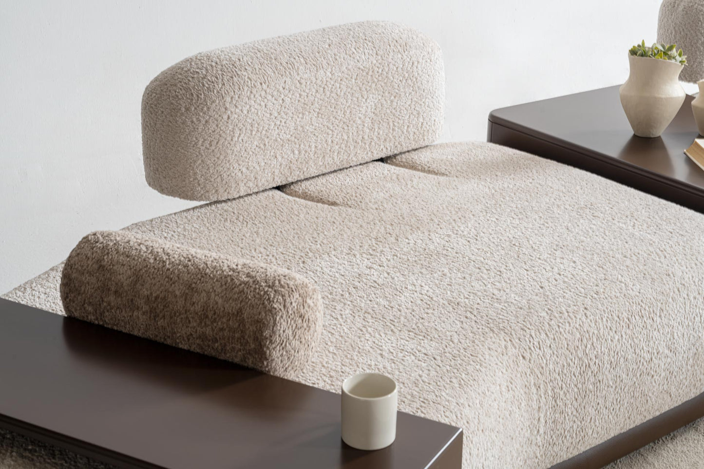 Ecksofa Scala - Creme/Taupe
