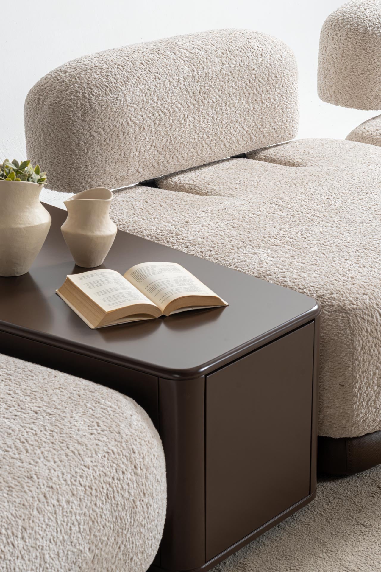 Ecksofa Scala - Creme/Taupe