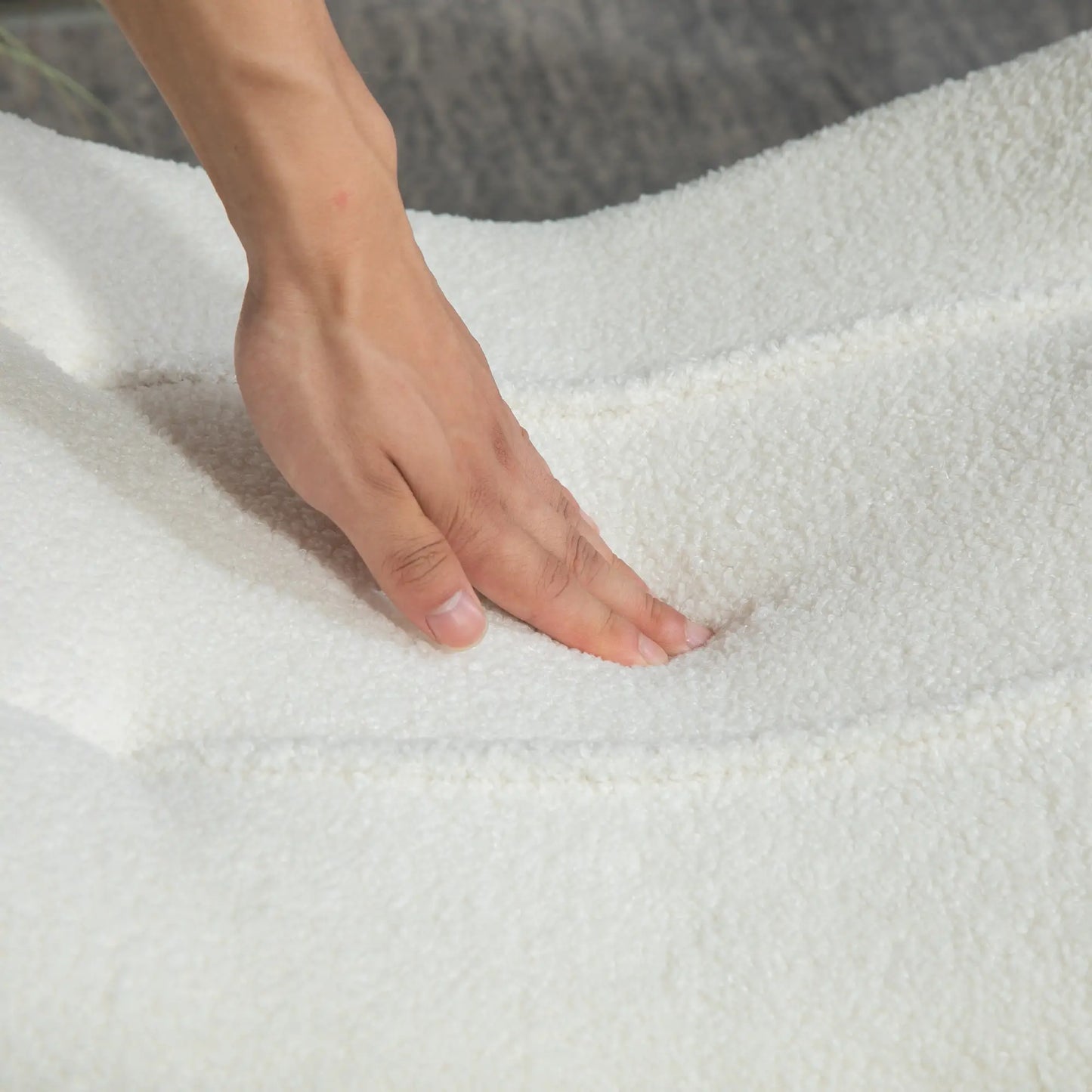 BerberLounge SoftCube Hocker - Cremweiß