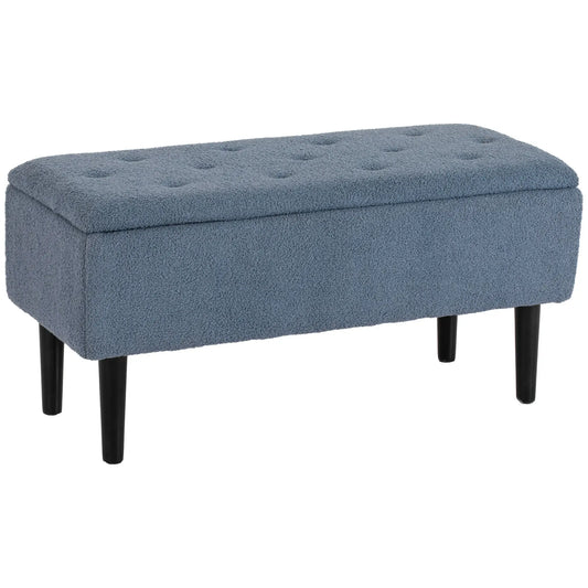 CashmereEase Storage Bench -Blau