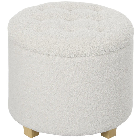 TuftEase Storage Ottoman - Weiß