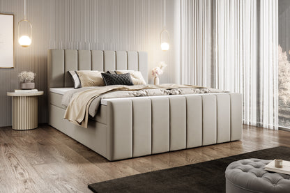 Boxspringbett Bursa - Boxspring-Komfort mit Stil und Stauraum - Beige