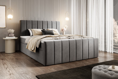 Boxspringbett Bursa - Boxspring-Komfort mit Stil und Stauraum - Dunkelgrau