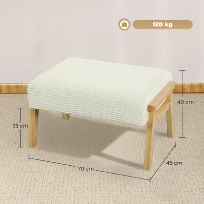 RidgeComfort Hocker - Cremeweiß