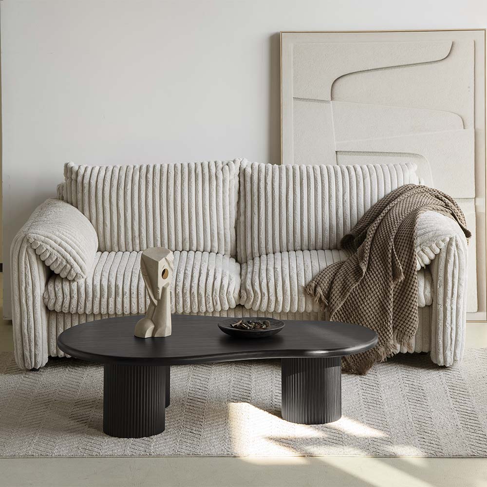 Couchtisch Tornio Oval – Schwarz