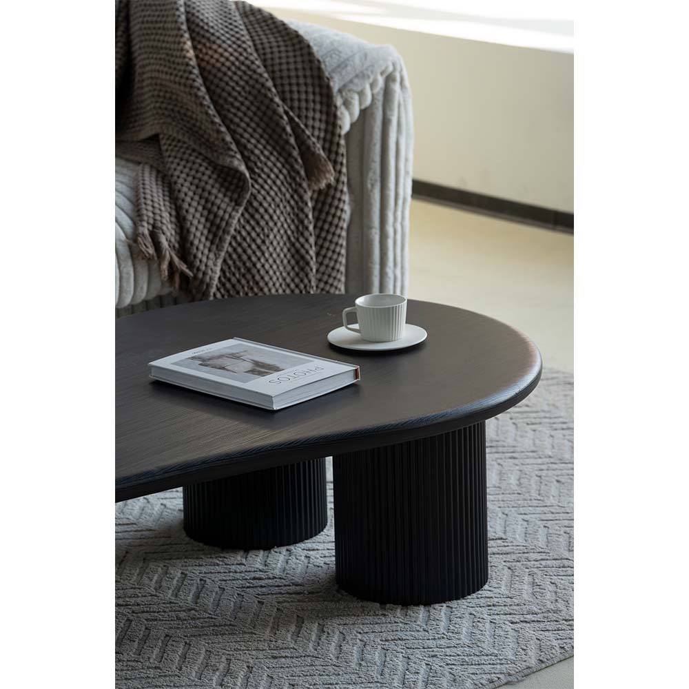 Couchtisch Tornio Oval – Schwarz